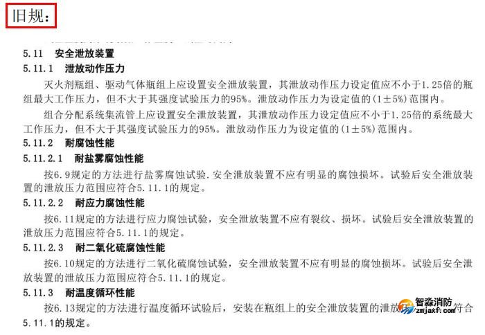 更改了安全泄放裝置泄放動(dòng)作壓力要求、安全泄放裝置動(dòng)作試 驗(yàn)方法
